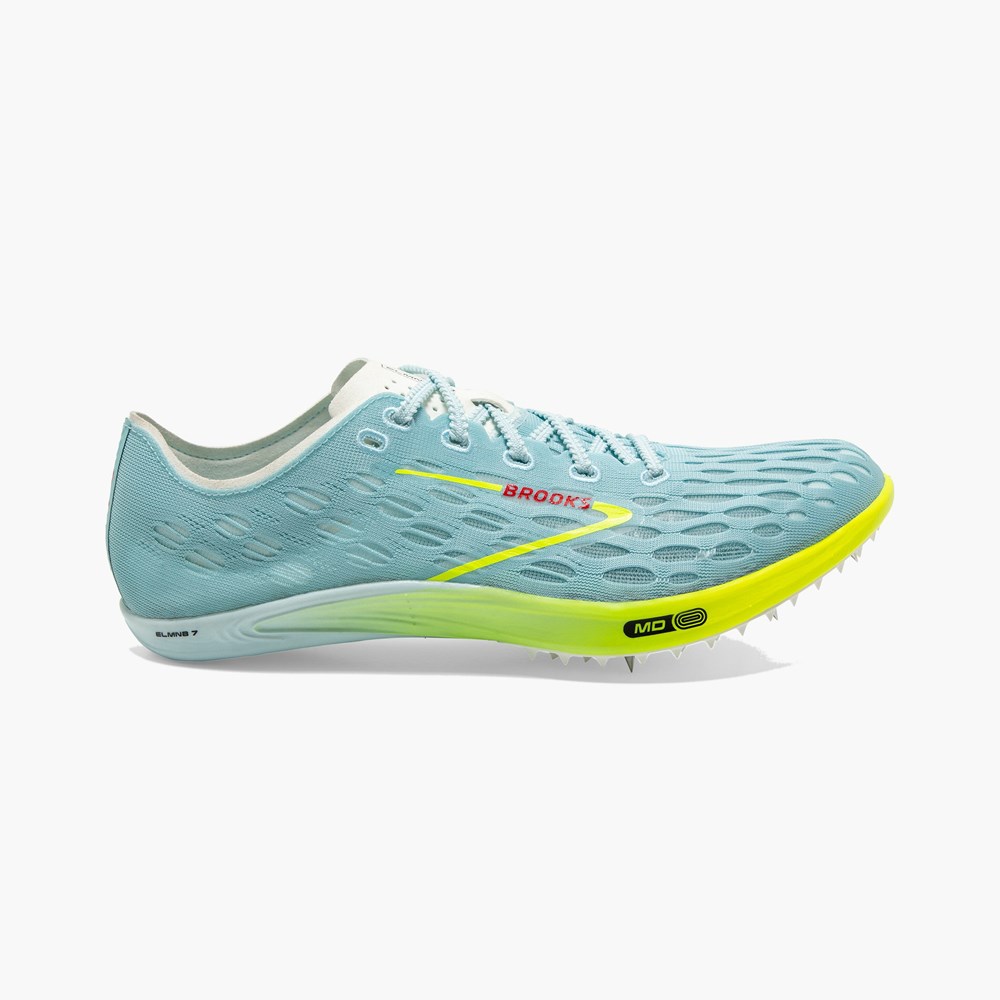 Chaussure d'Athlétisme Brooks ELMN8 7 Running Bleu Rouge Femme | MYL-8627398